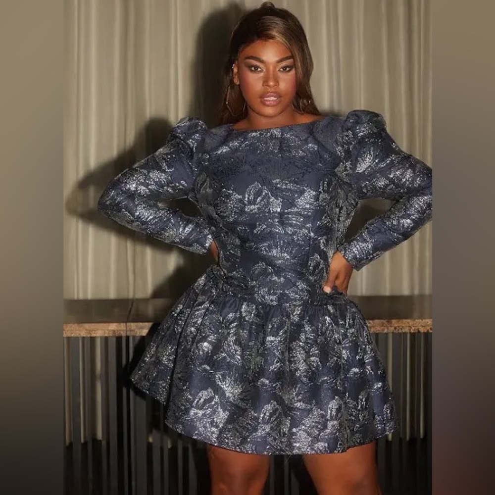Chi Chi London Curve Jacquard Mini Dress US Size 18